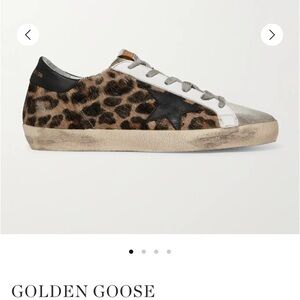 Golden Goose Leopard and Black Star Sneakers